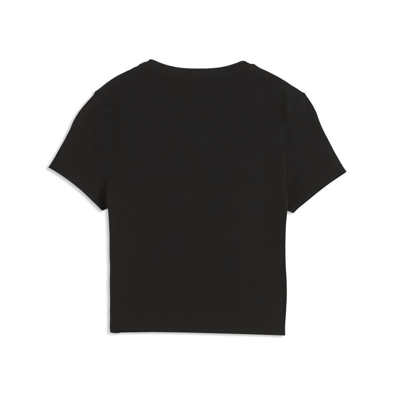 Tricou cross training femei crop Shapeluxe, negru PUMA