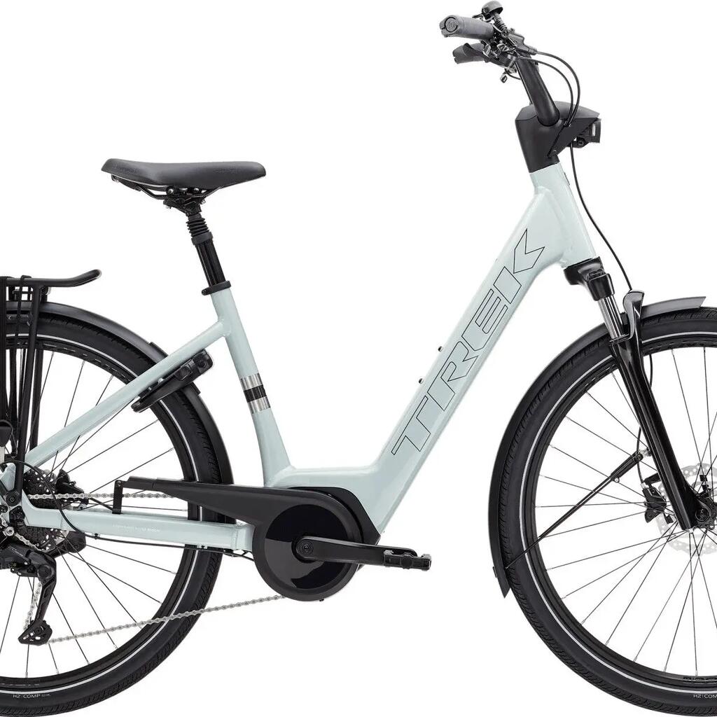 Trek Verve+ 2 Lowstep 400wh Electric City Bike Shimano Cues 9S Grey Gen.3