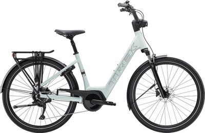 Trek verve+ 2 lowstep 400wh elektrische stadsfiets shimano cues 9s grijs gen.3