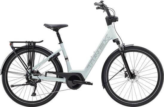 Vélo de Ville Électrique Trek Verve+ 2 Lowstep 400wh Shimano Cues 9V Gris Gen.3