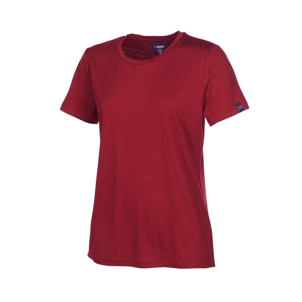Women’s UW Cilla Royal Cherry T-shirt - 100% merino wool - Red