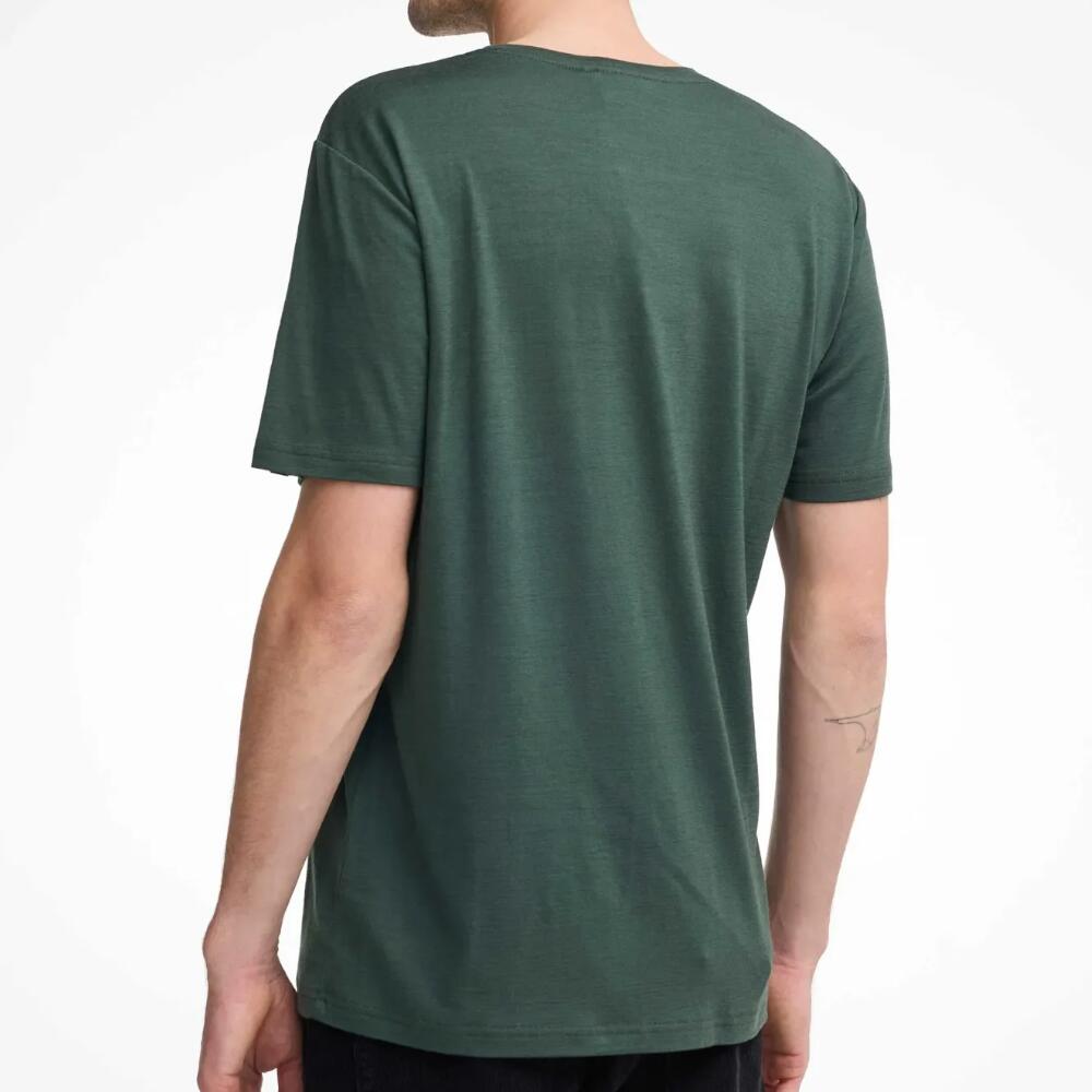 T-shirt UW Ceasar Mountain uomo – 100% lana merino extra fine – Blu 5/5