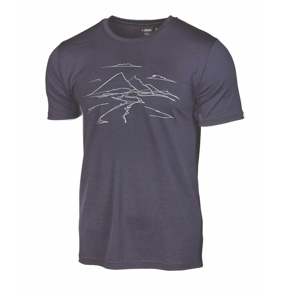UW Ceasar Mountain men’s T-shirt – 100% extra fine merino wool – Blue