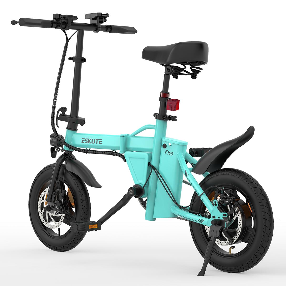 ESKUTE F100 Bicicletta Elettrica Pieghevole 250W 36V 9Ah Pneumatici 14 Pollici 4/5