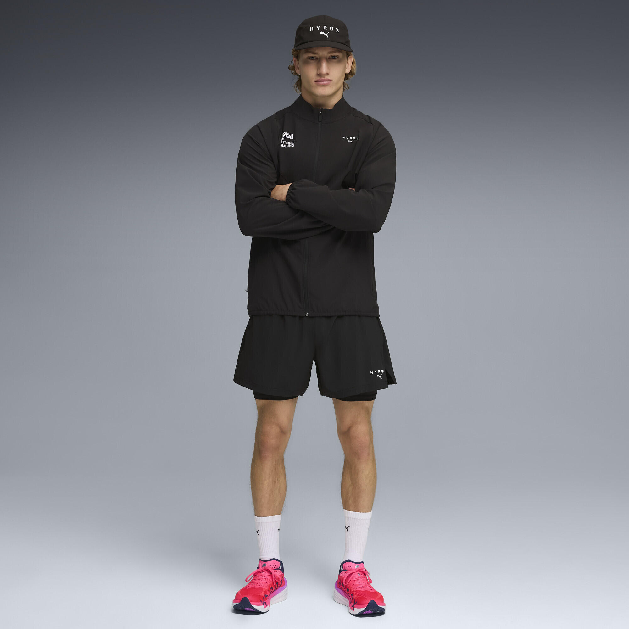 PUMA x HYROX DRYELITE Warm-Up jack voor heren PUMA 4/6