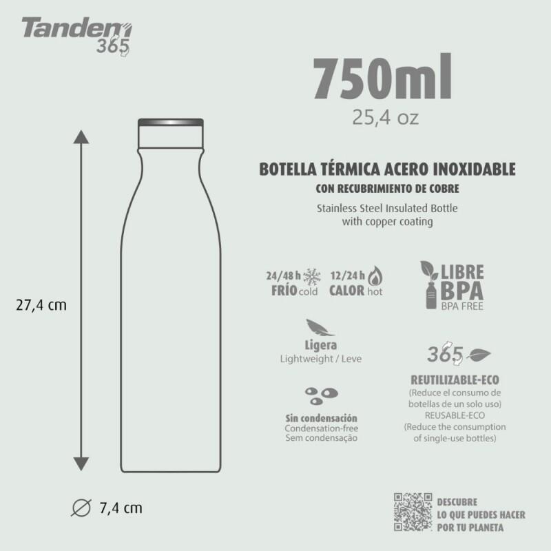 Botella térmica 750 ml Stadium Champions League mantiene frío 48h calor 24h 3/3