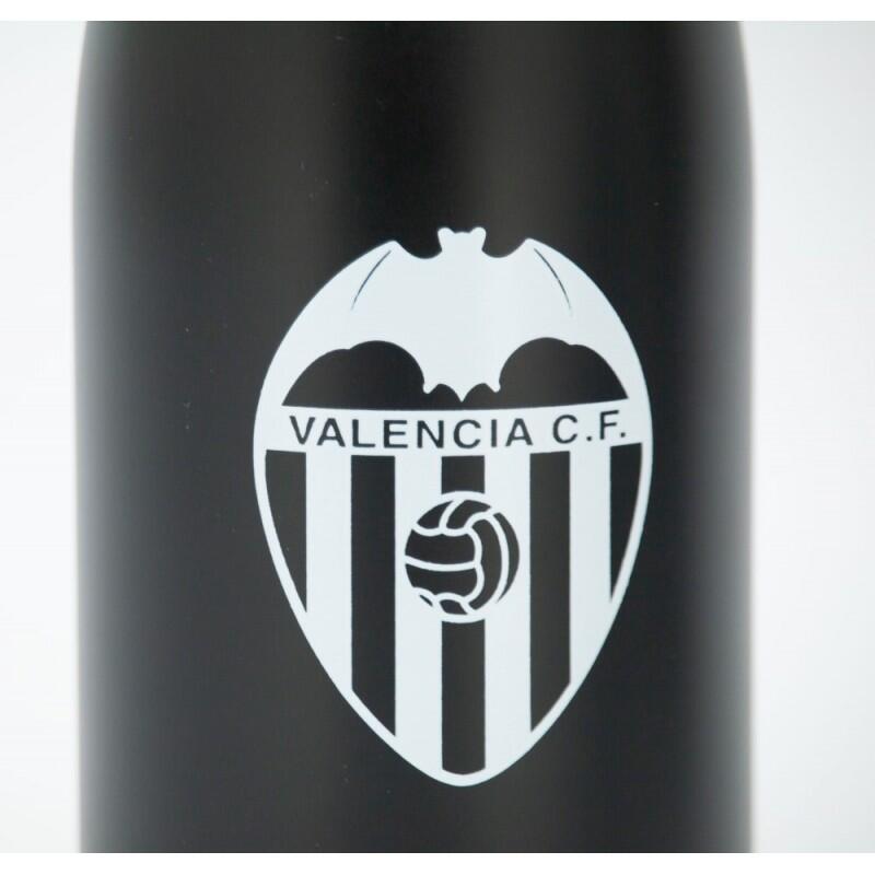 Botella térmica 500 ml negro y blanco Valencia CF frío 48h calor 24h 3/7