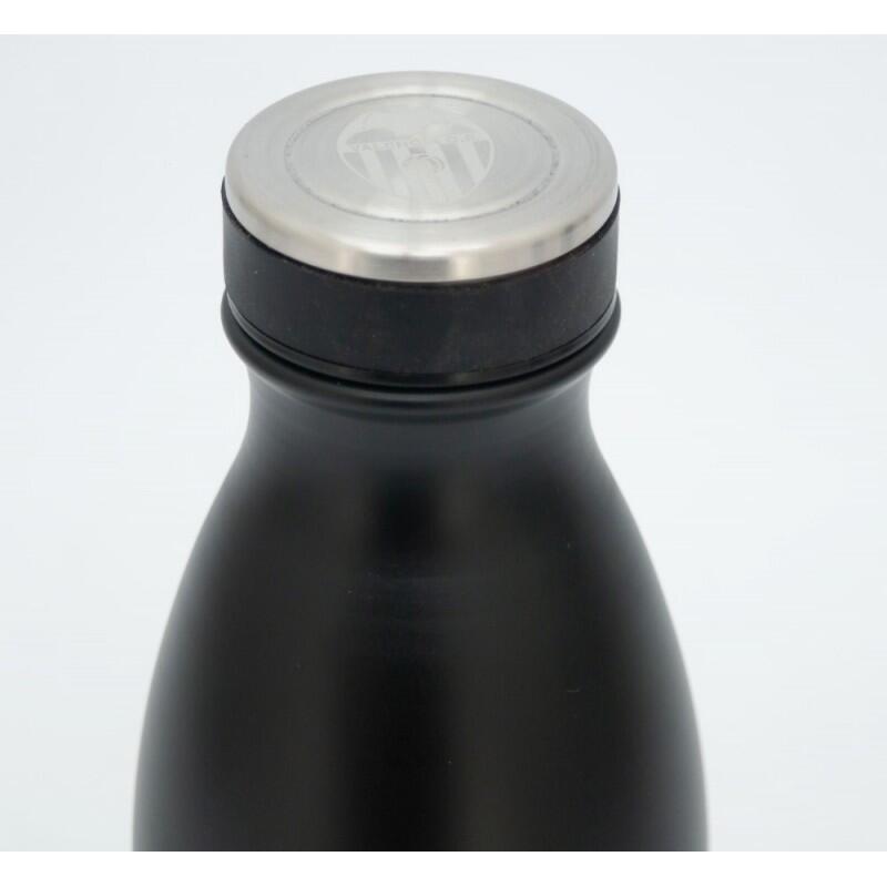 Botella térmica 500 ml negro y blanco Valencia CF frío 48h calor 24h 5/7