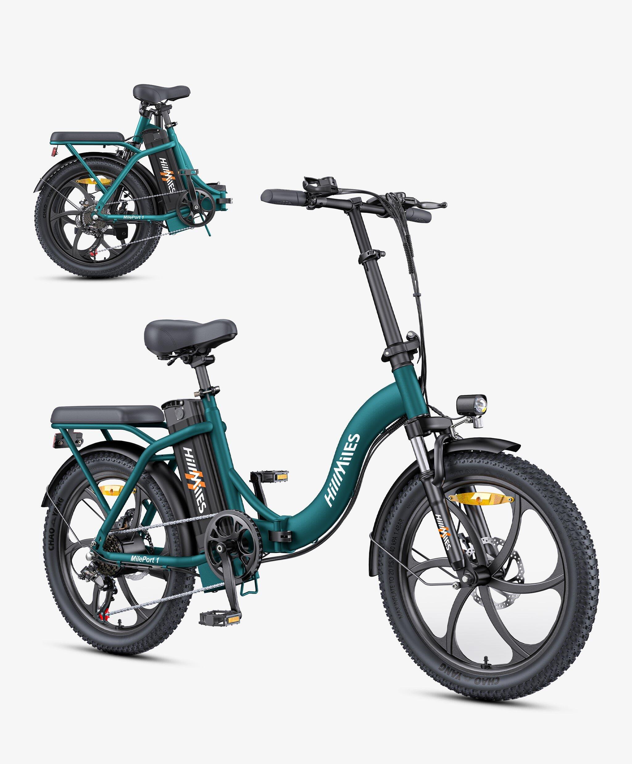 Vélo électrique pliant MilePort 1 250W 36V 13Ah 20" Vert 2/5