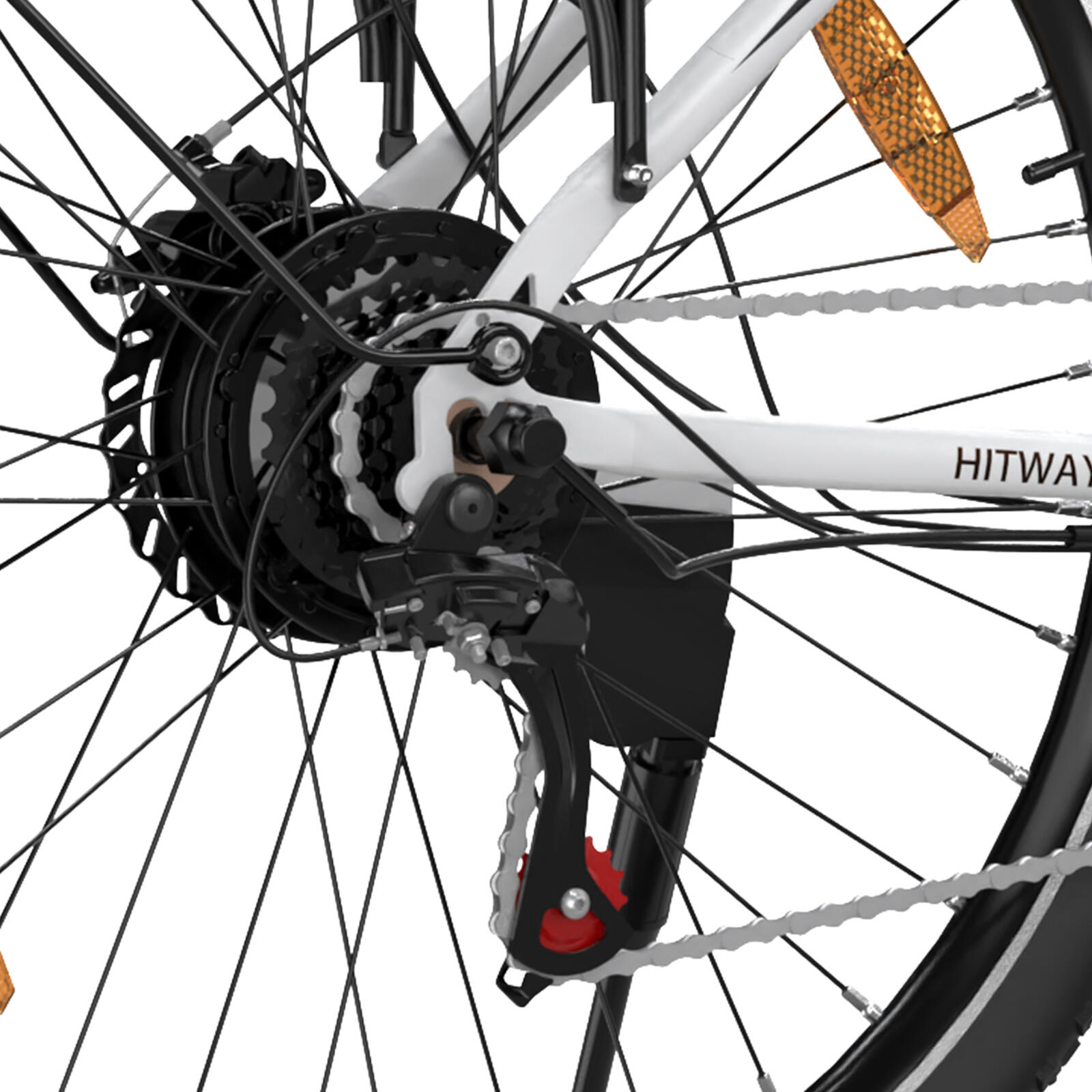 Bicicleta eléctrica urbana 28", batería extraíble 432Wh, BK27 4/6