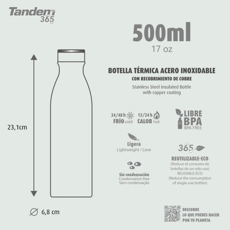 Botella térmica 500ml Blue Galaxy Champions League mantiene frío 48h calor 24h 3/5