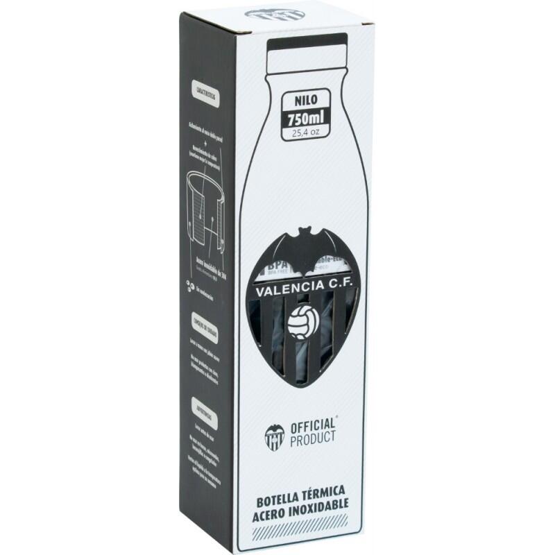 Botella térmica 750 ml acero Valencia CF frío 48h calor 24h 2/3