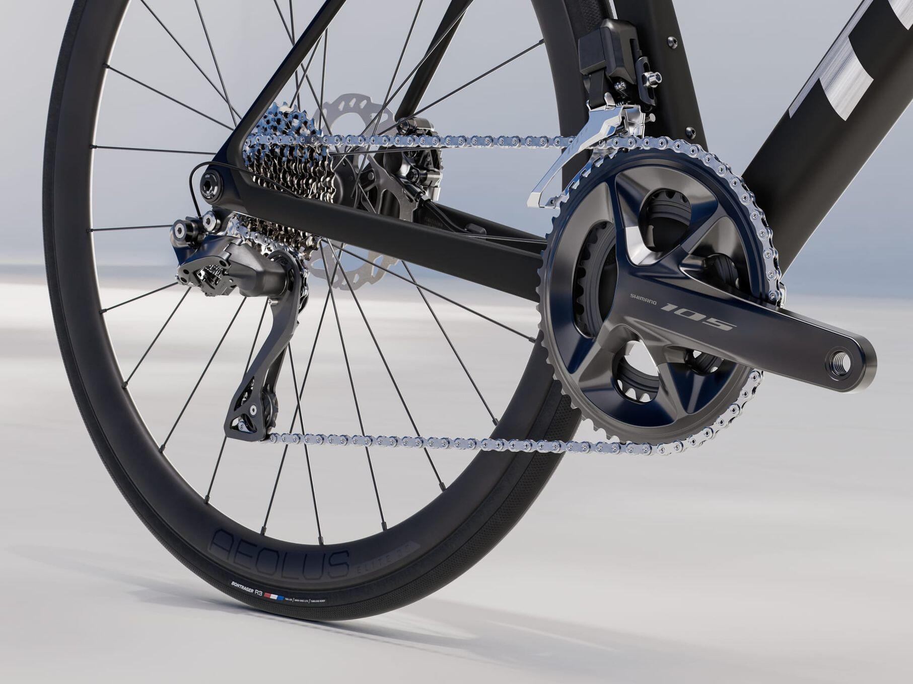 Trek Madone SL 6 racefiets met Shimano 105 Di2 12-speed, 700 mm, zwart, 8e gener 6/6