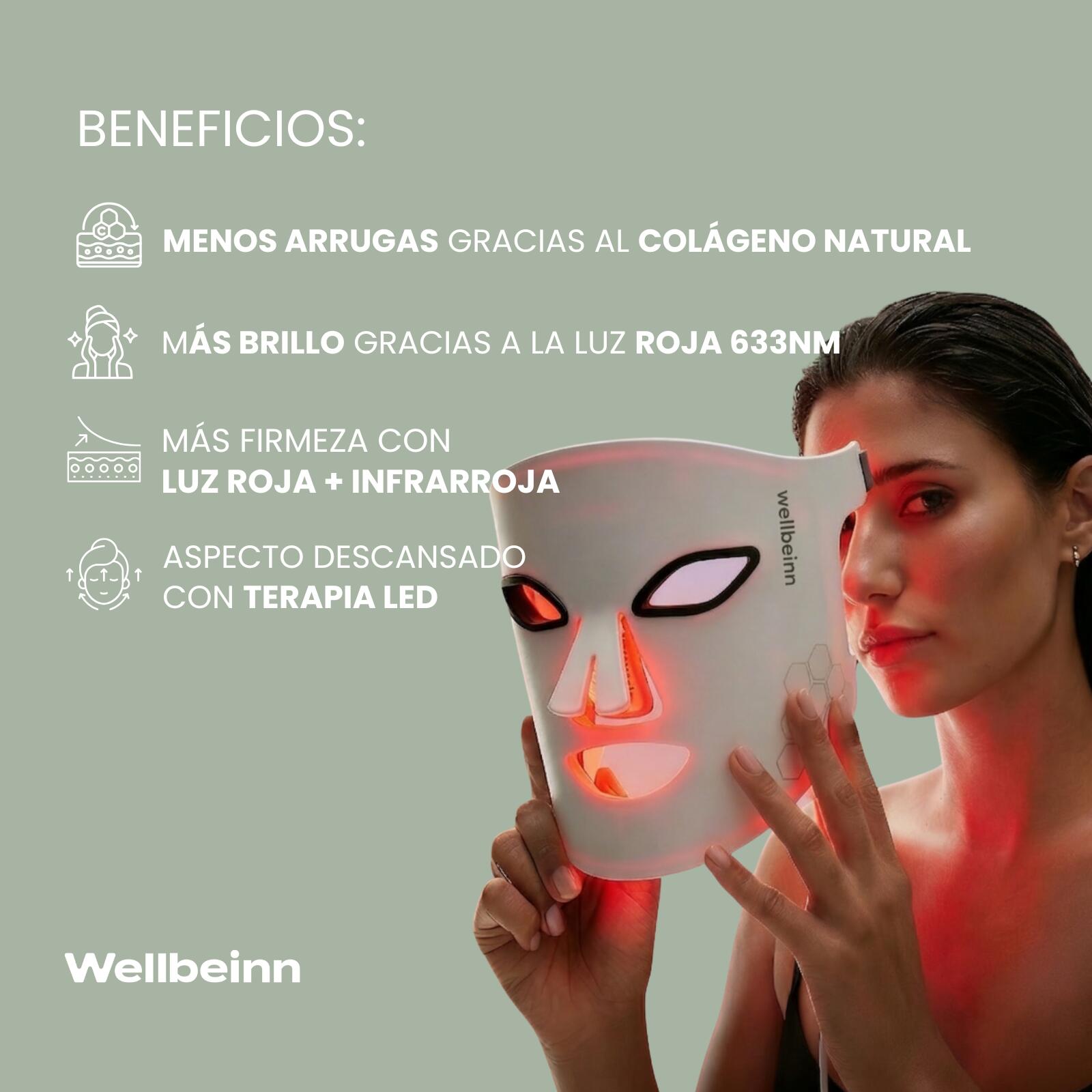 Redinn Mask WELLBEINN - Máscara de luz roja 660nm y 850nm 2/7