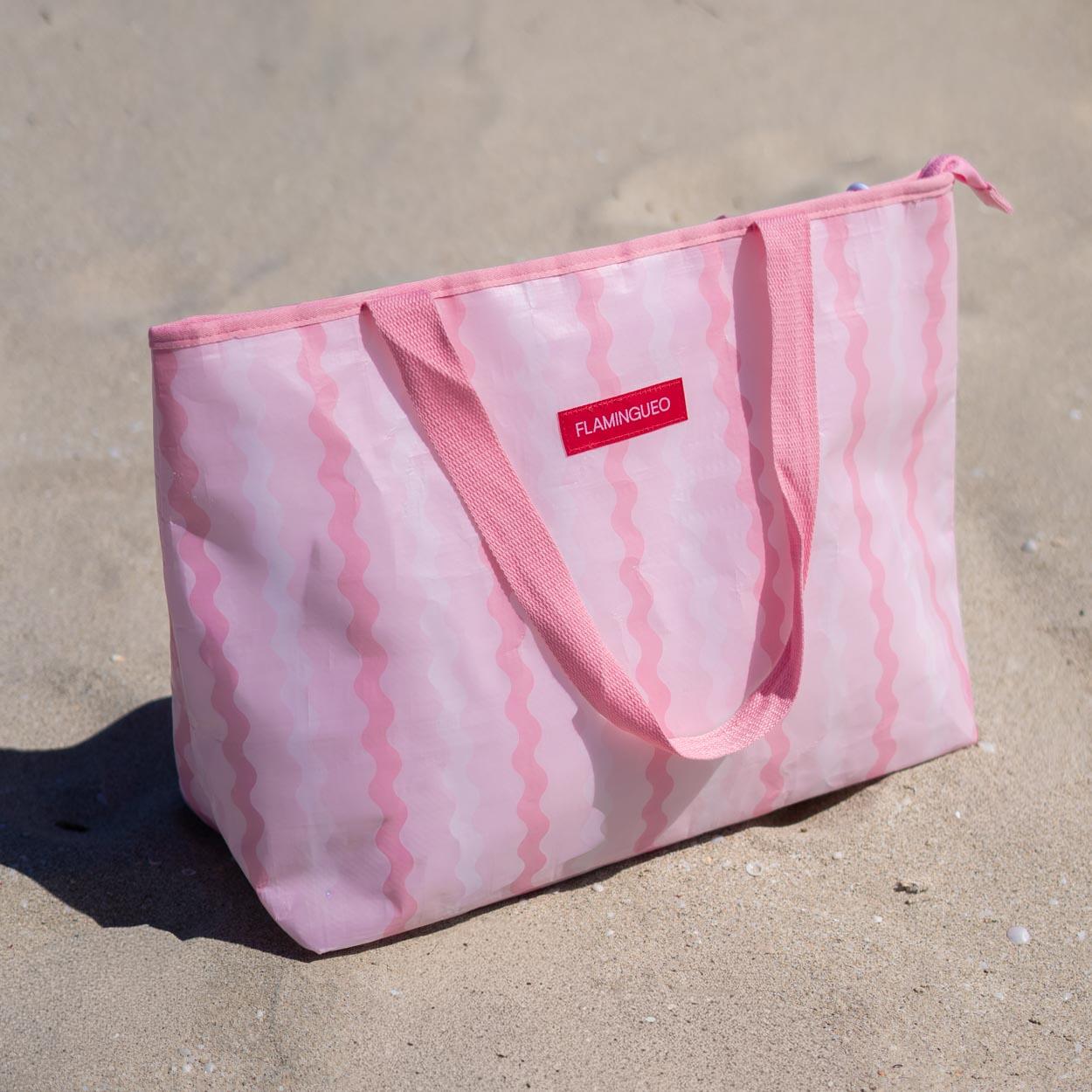 Flamingueo bolsa nevera térmica 28l con abridor rosa 4/6