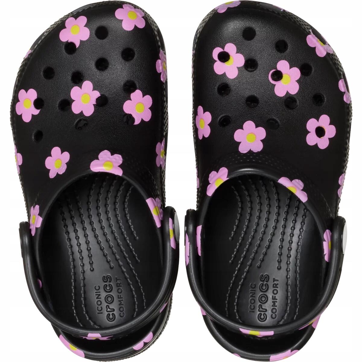 Sandały CROCS CLASSIC FLOWER CLOG Czarny 6/6