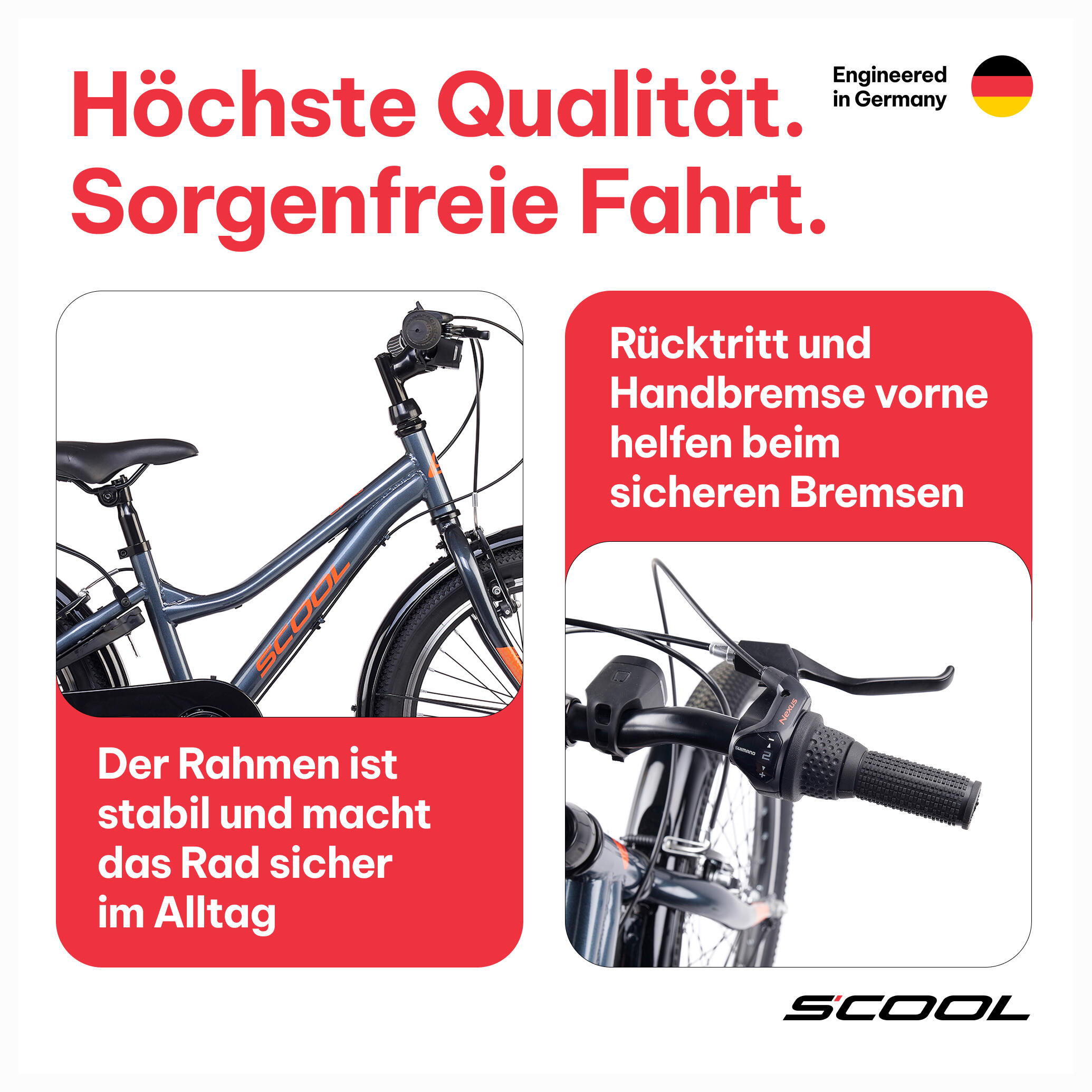 Kinderfiets S'COOL troX N3-3 versnellingen unisex terugtraprem 3/7