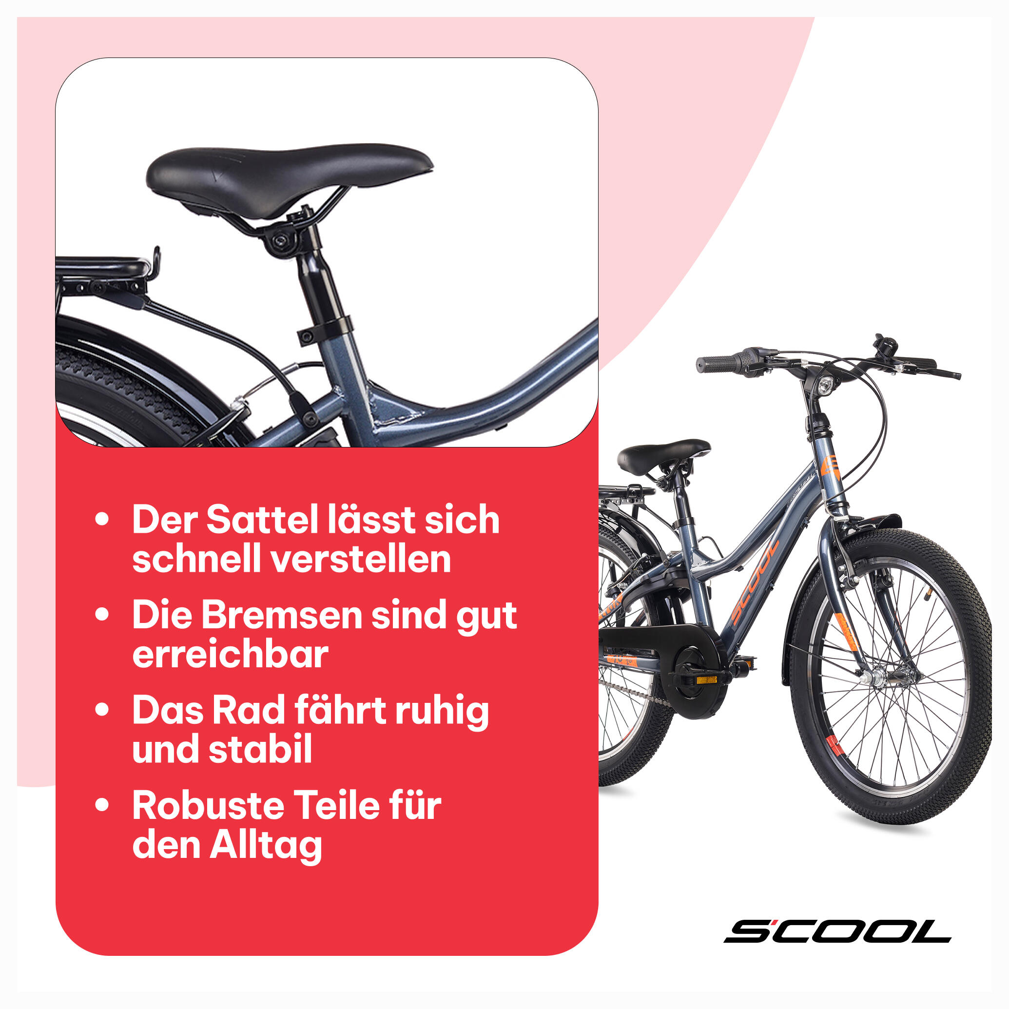 Kinderfiets S'COOL troX N3-3 versnellingen unisex terugtraprem 7/7