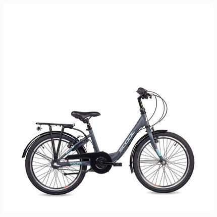 Kinderfiets voor meisjes SCOOL chiX-N3-3 versnellingen-Coral-Dark-Red-Terugtrapr