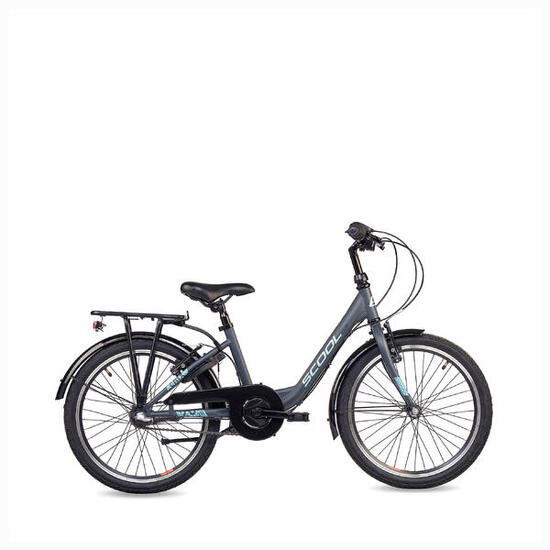 Kinderfiets voor meisjes SCOOL chiX-N3-3 versnellingen-Coral-Dark-Red-Terugtrapr
