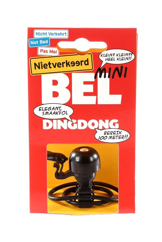 Mini campanello NietVerkeerd 23 mm con elastico, nero. 2/2