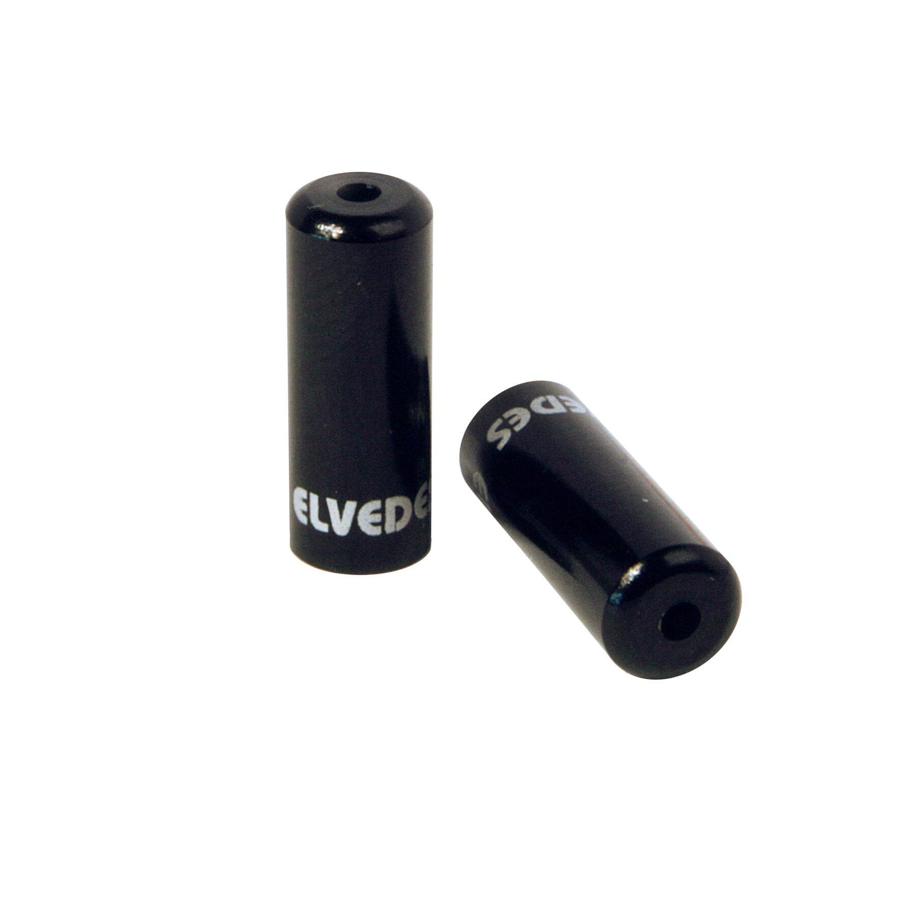 Chapeaux de câble en pot Elvedes noir 42 mm | Aluminium 50 pièces 2/2