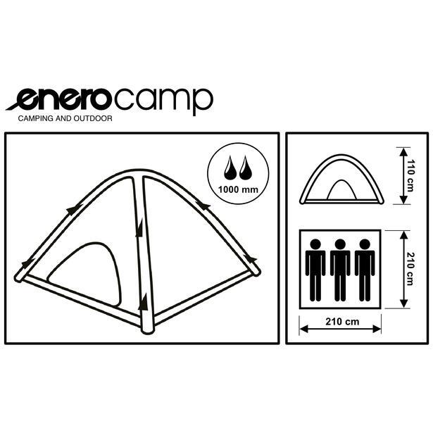 Namiot Enero Camp 3-osobowy 210x210x110CM dmuchany 5/7