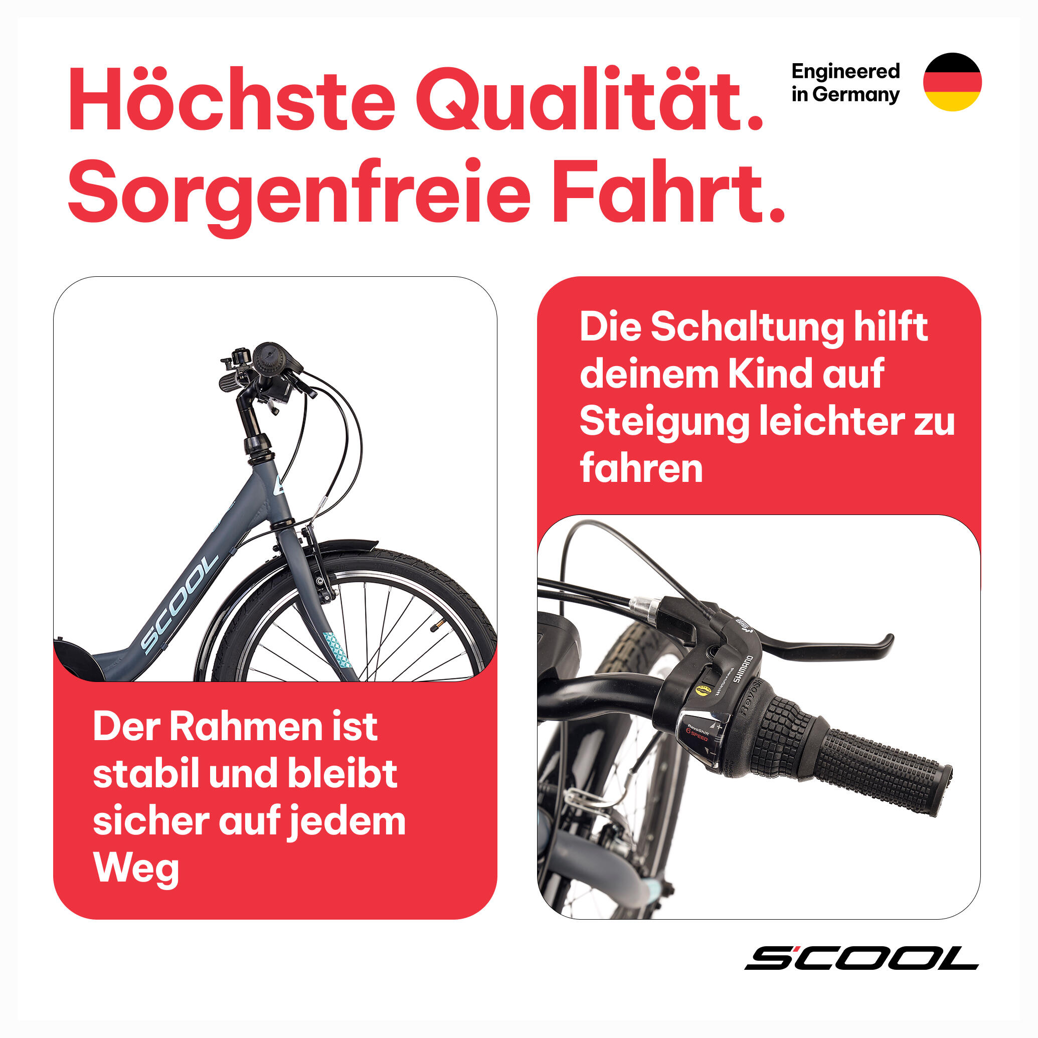 Kinderfiets voor meisjes SCOOL chiX K6 met 6 versnellingen en derailleur 3/7