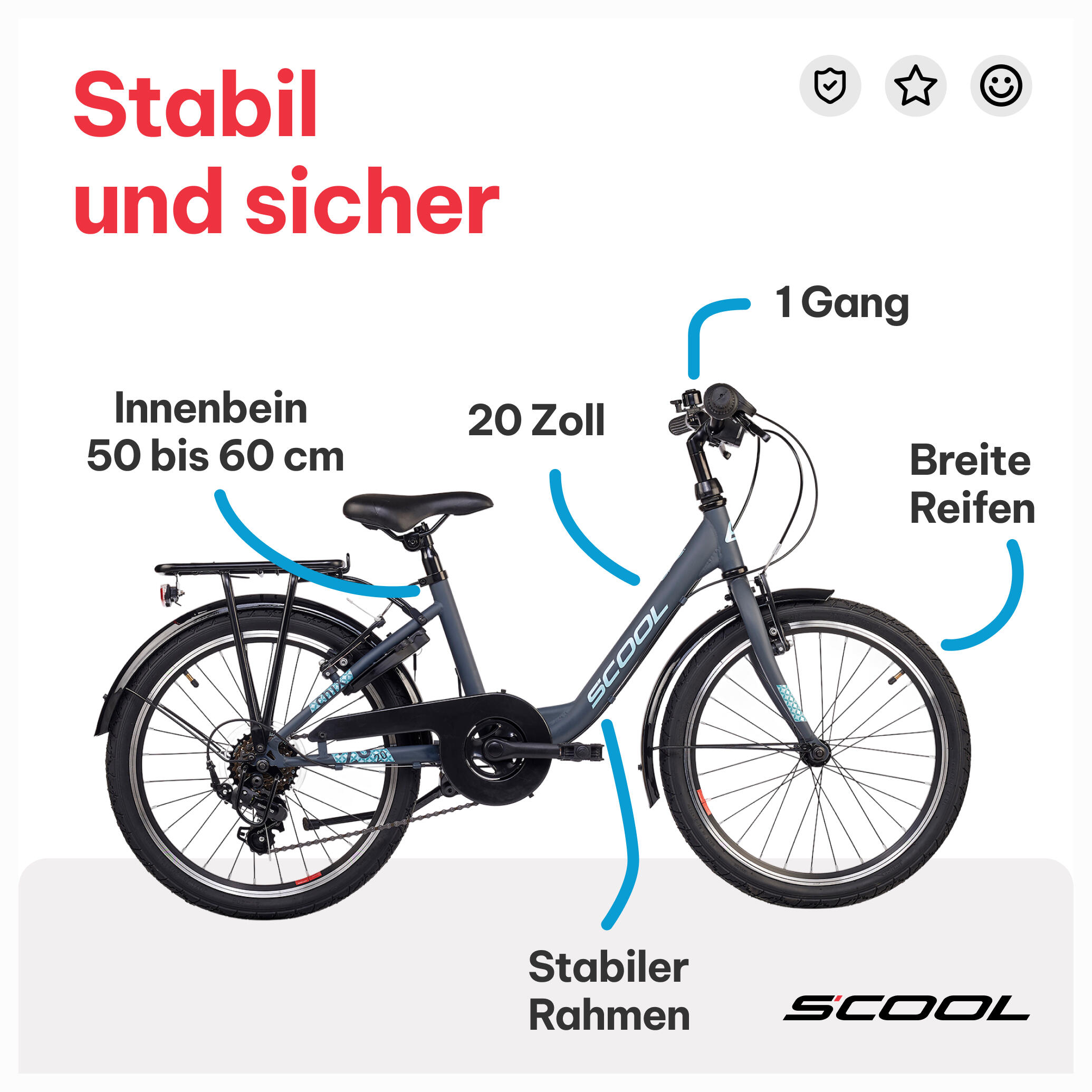 Kinderfiets voor meisjes SCOOL chiX K6 met 6 versnellingen en derailleur 5/7