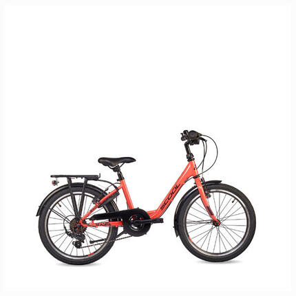 chiX, 20 Zoll Kinderfahrrad, 6-Gang, Koralle/Dunkelrot, 115–130 cm, 6–9 Jahre