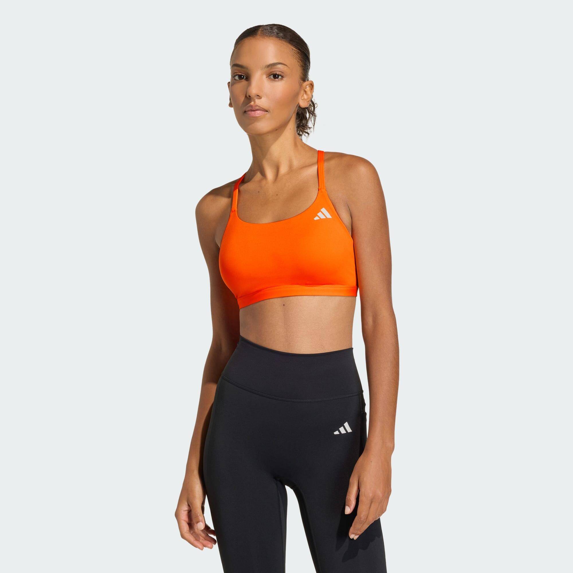 Adidas OPT ESS LS BRA Women Training Bra Orange -  3
