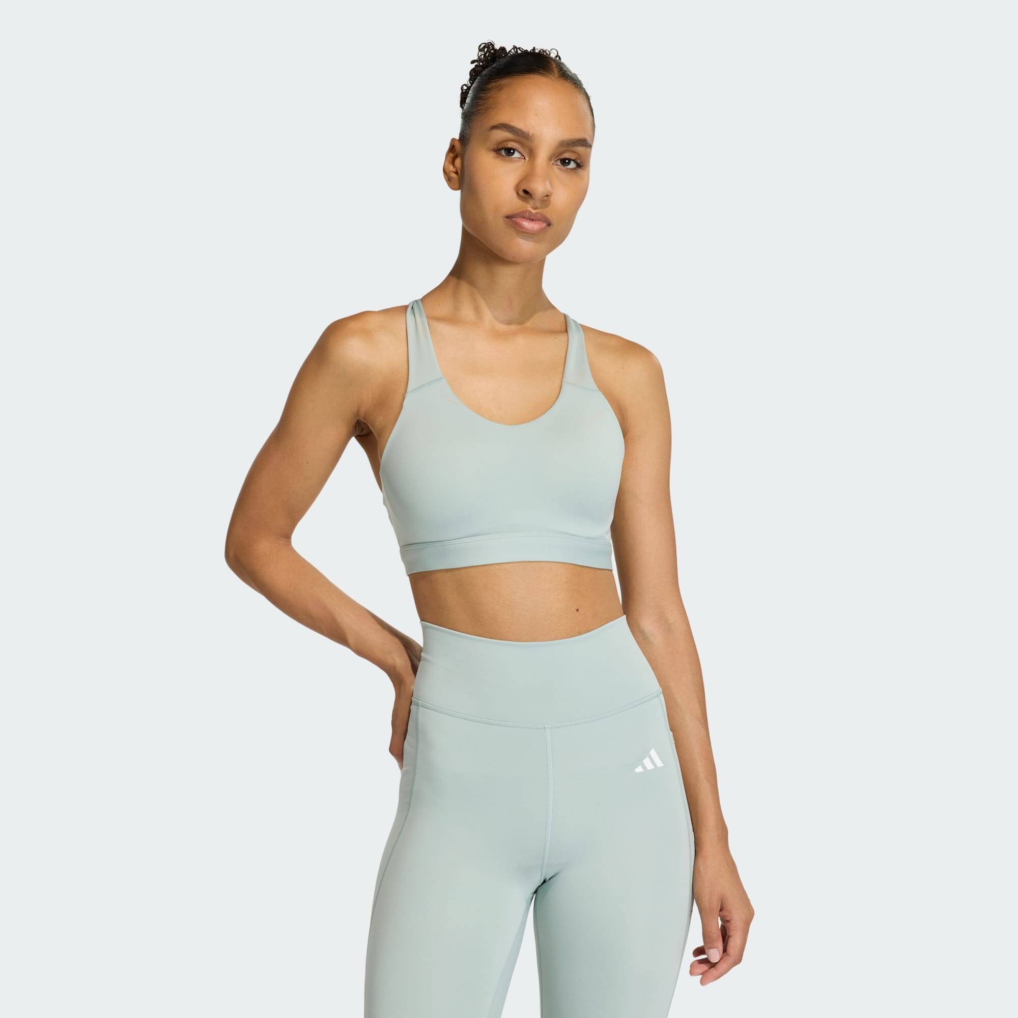 Adidas OPT ESS HS Women Training Bra Green -  3