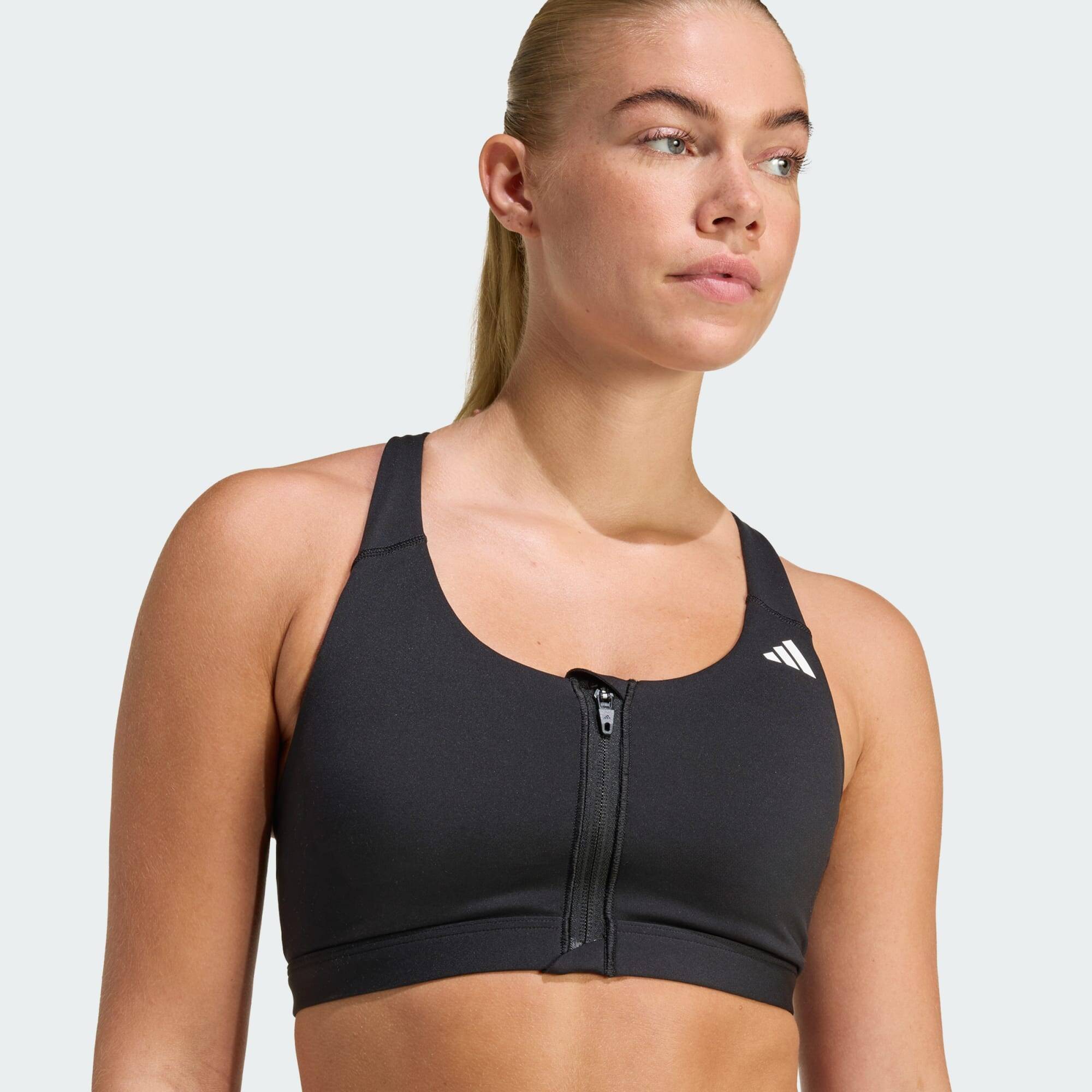 Adidas OPT ESS ZIP MS Women Training Bra Black -  5