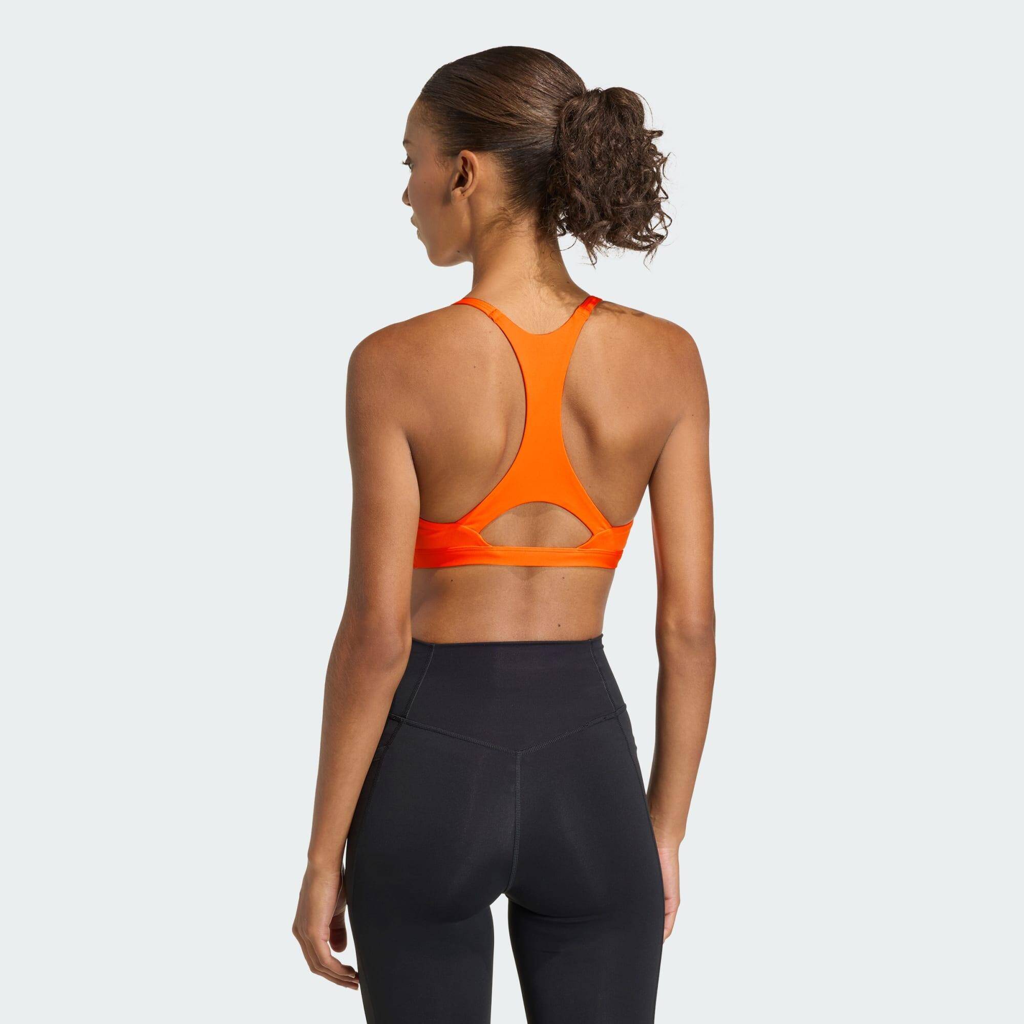 Adidas OPT ESS LS BRA Women Training Bra Orange -  4