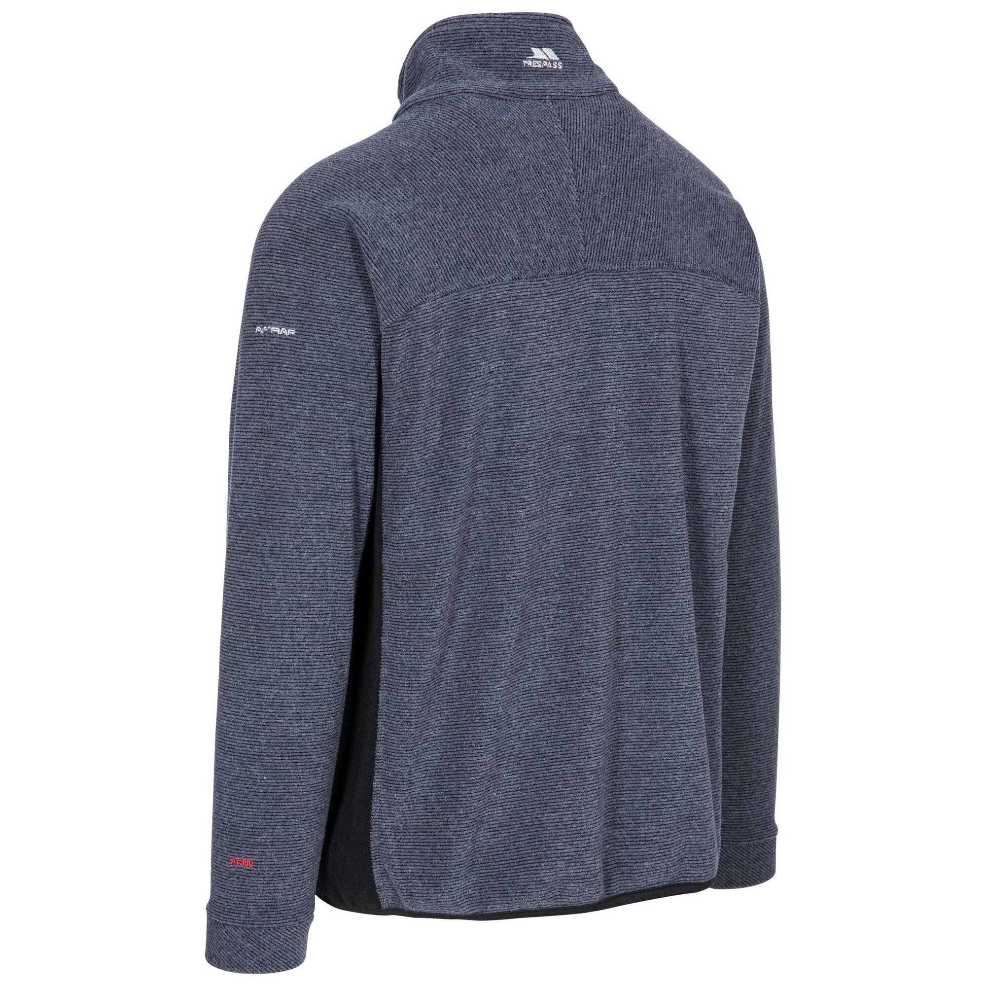 Giacca In Pile Uomo Trespass Jynx Strisce Navy Blu 3/5