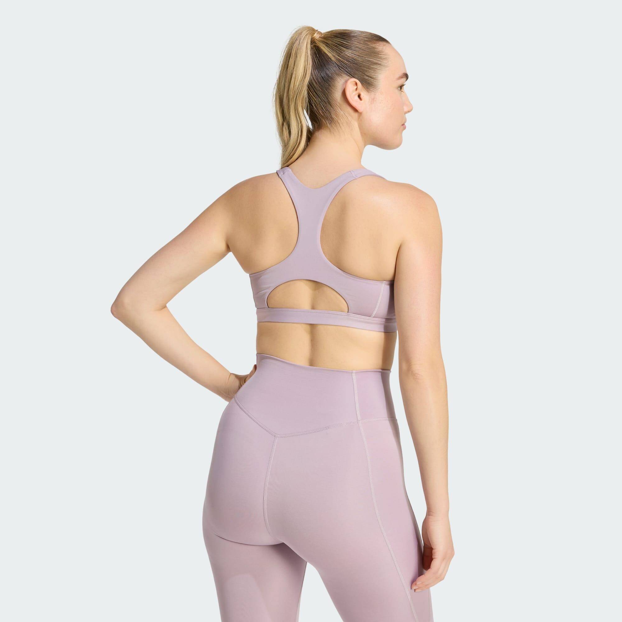 Adidas OPT ESS ZIP MS Women Training Bra Purple -  4