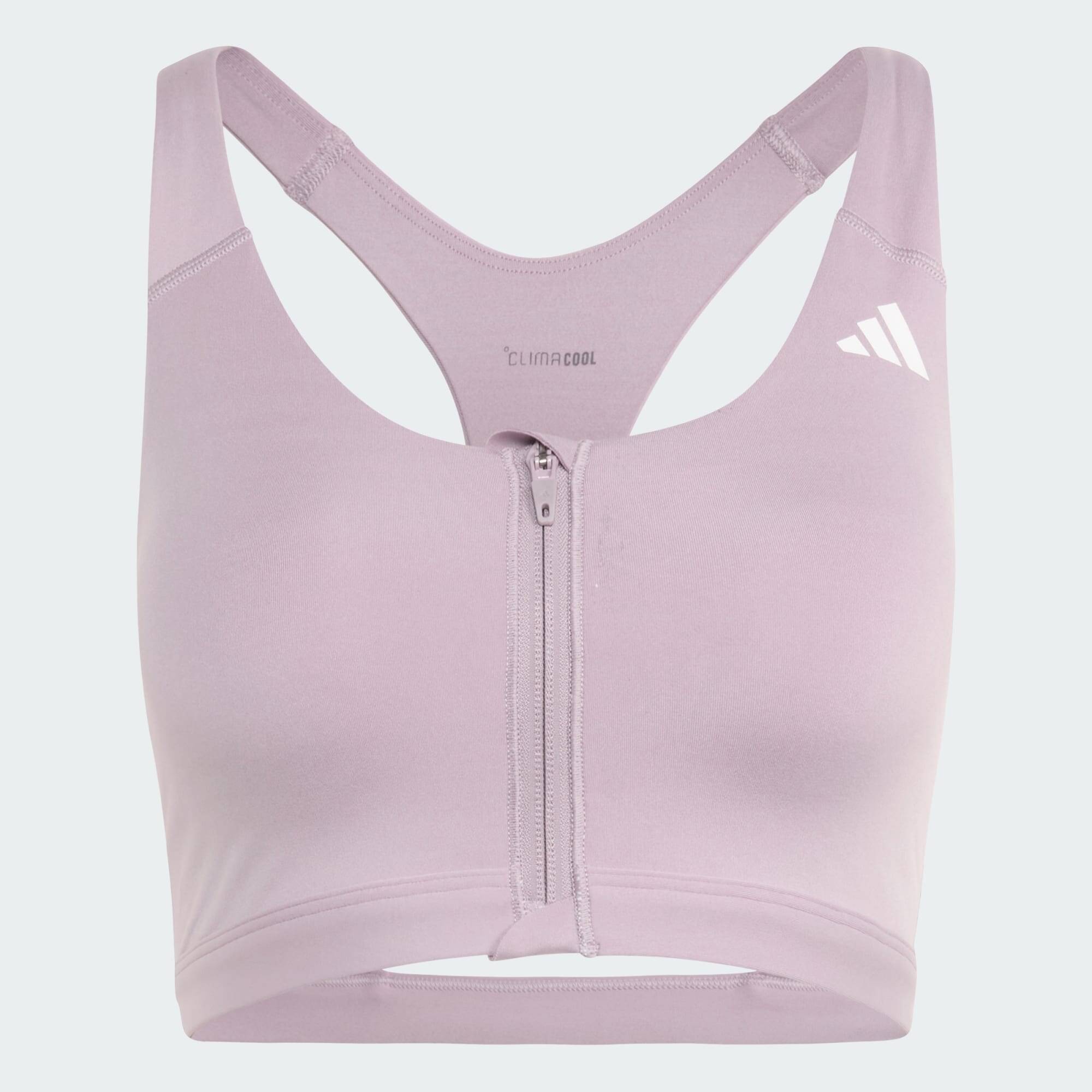 Adidas OPT ESS ZIP MS Women Training Bra Purple -  1