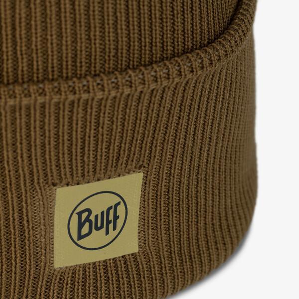 Buff Crossknit Unisex Beanie Brown 2/7