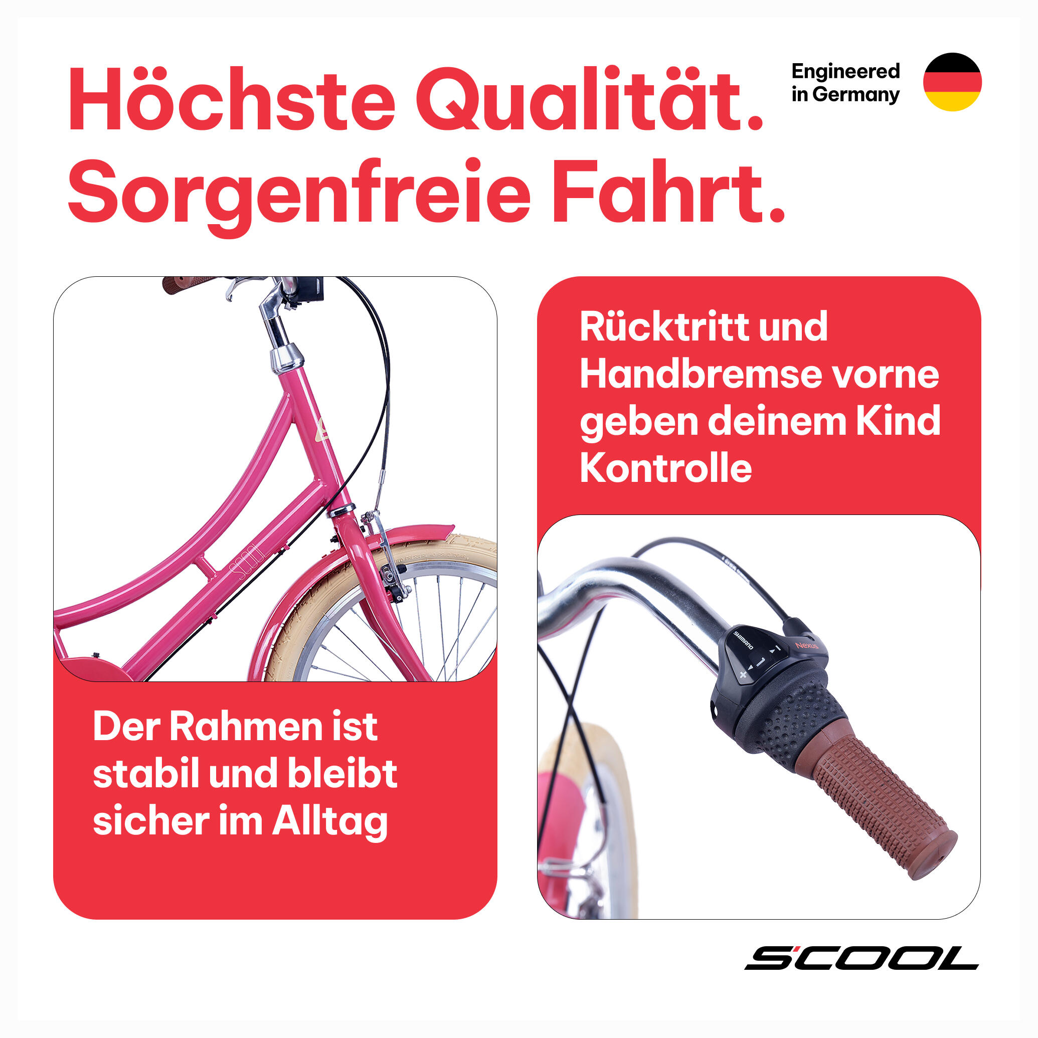 chiX classic, 20 Zoll Kinderfahrrad, 3-Gang, Braun, 115–130 cm, 6–9 Jahre 3/7