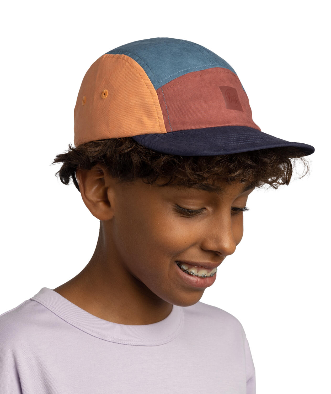 Cappellino Buff 5 Panel Go Kids Blu/Arancione 2/7