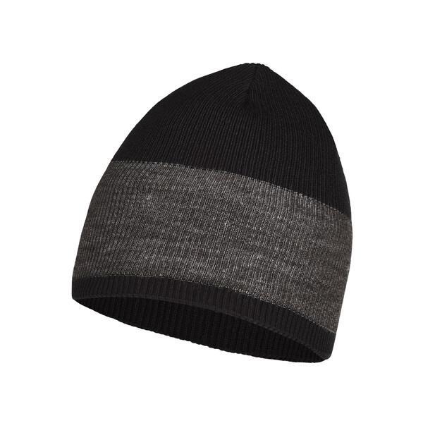 Buff Crossknit Unisex Beanie Black 3/6
