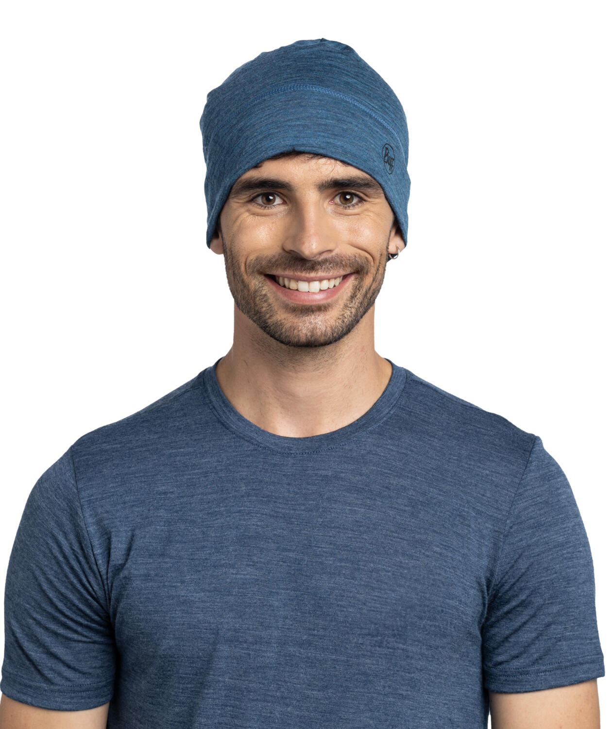 Gorro Merino Lightweight Unisex Buff Azul oscuro ÚNICA 4/7