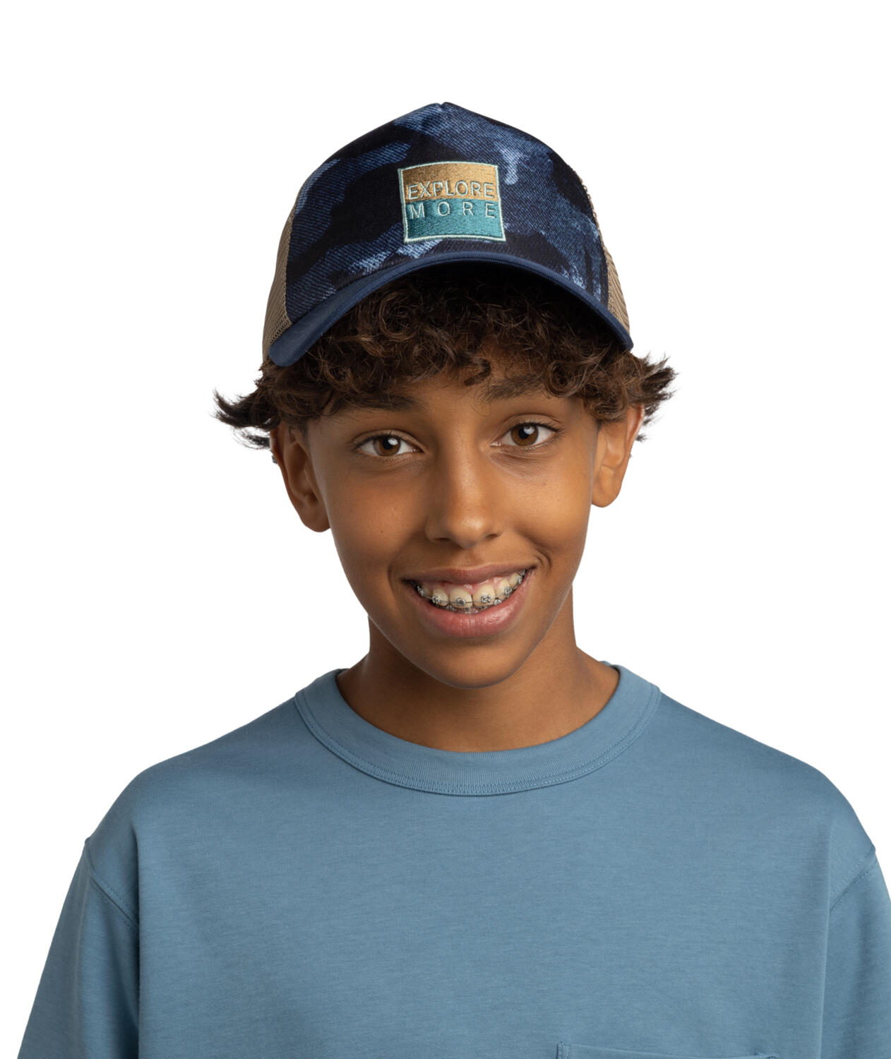 Buff Trucker Kids Cap Blue 4/7