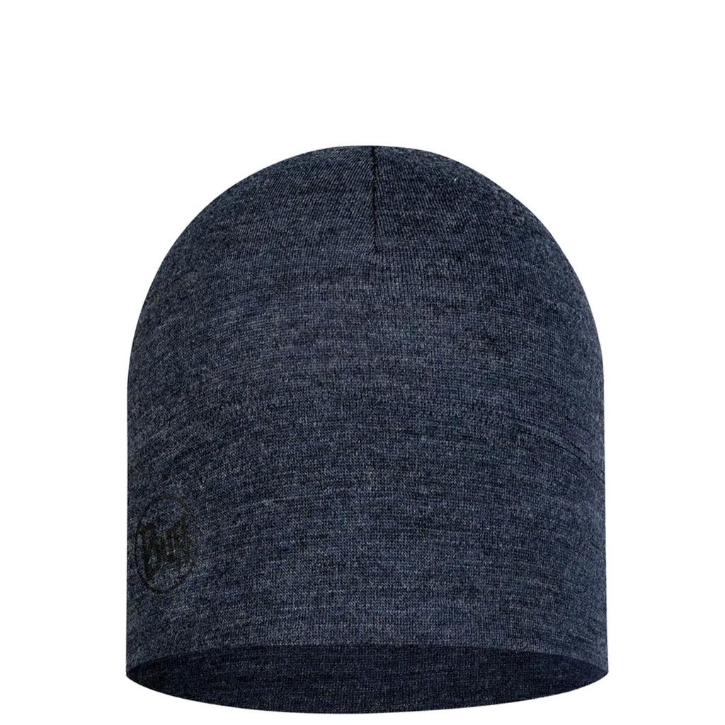 Unisex Buff Midweight Merino Beanie Dark Blue