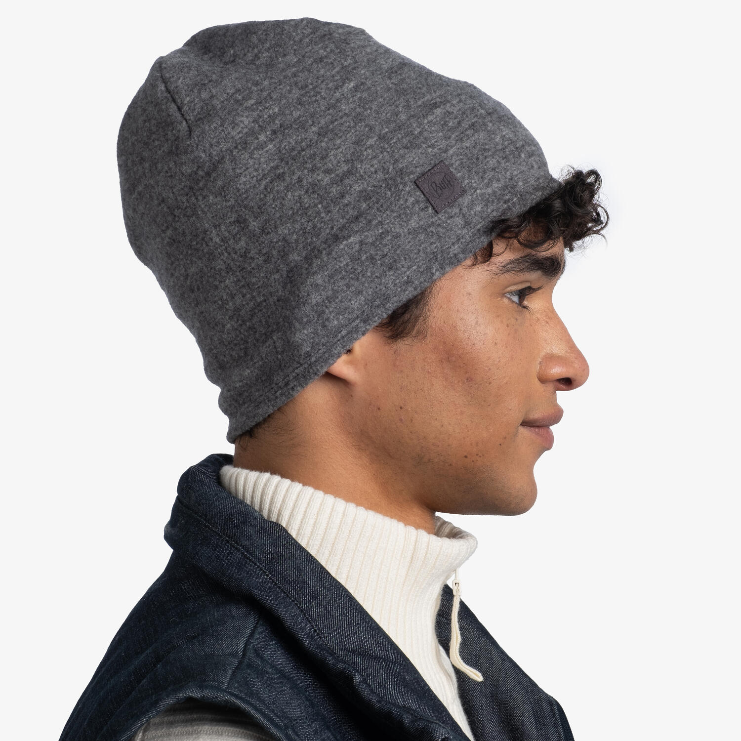 Gorro Merino Fleece Unisex Buff Gris ÚNICA 5/7