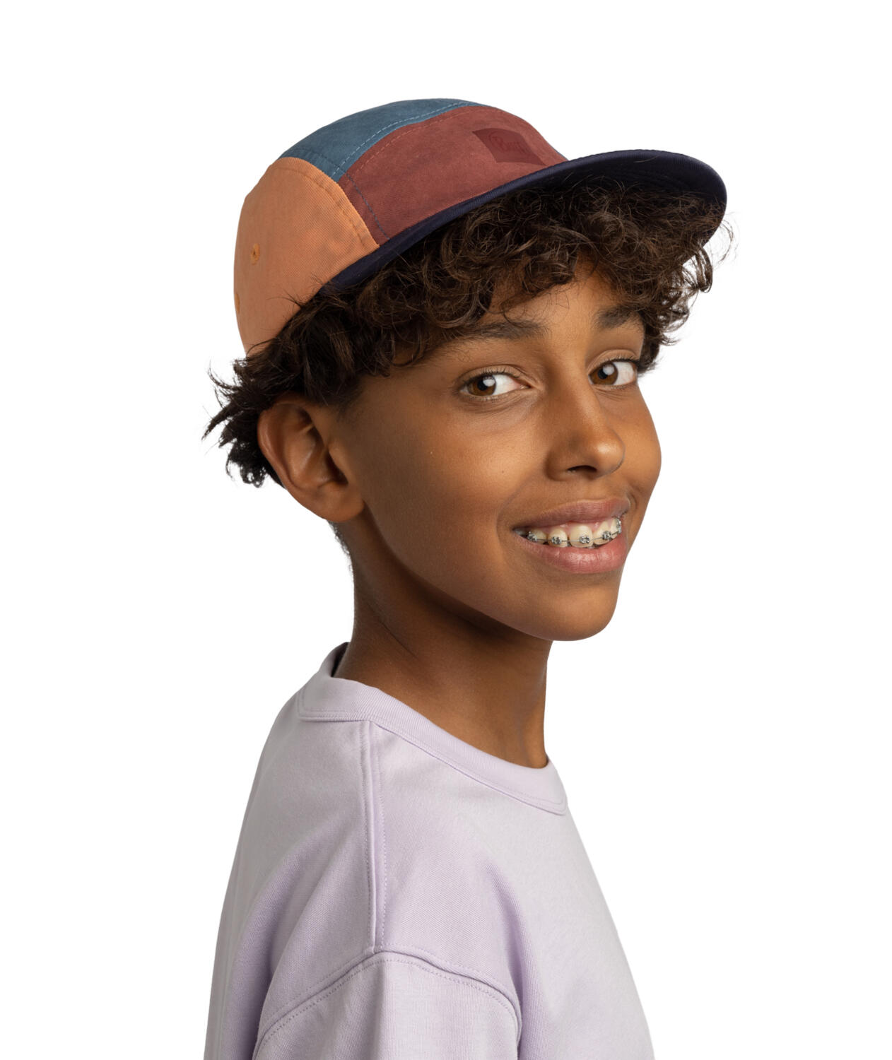 Cappellino Buff 5 Panel Go Kids Blu/Arancione 4/7