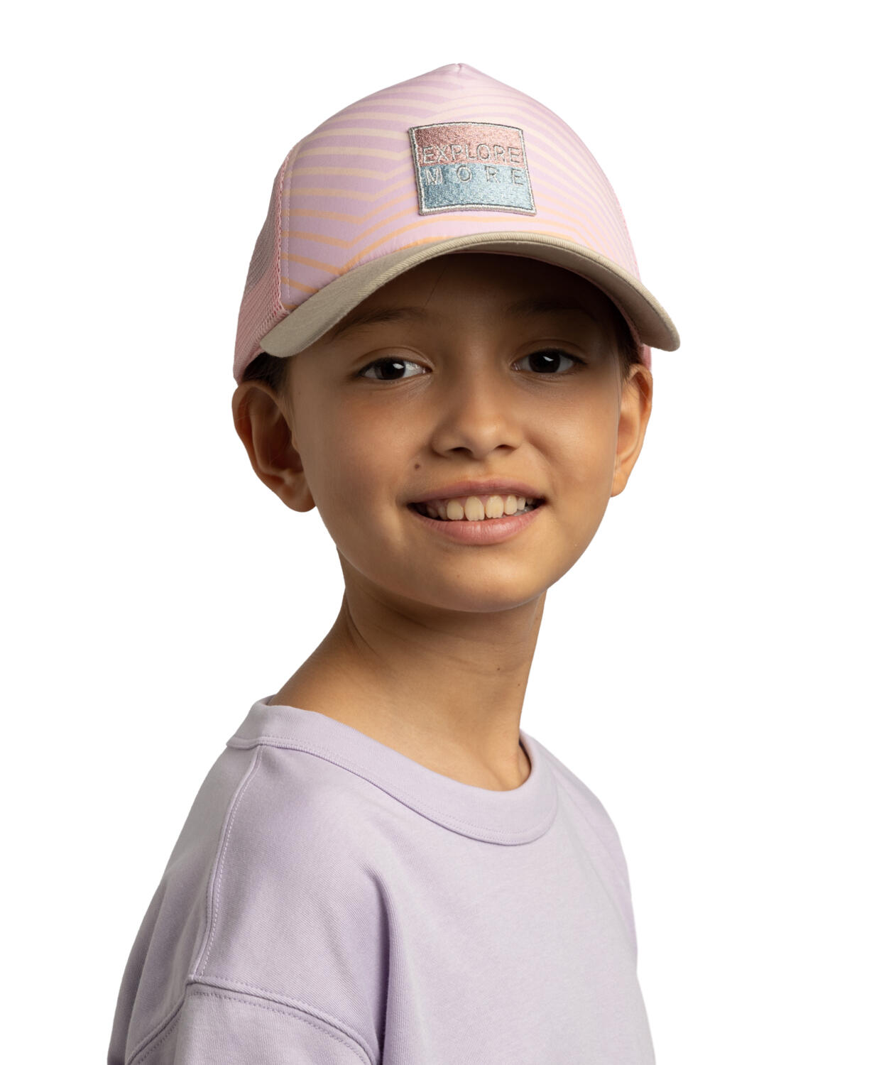 Buff Trucker Kids Cap Pink 4/7