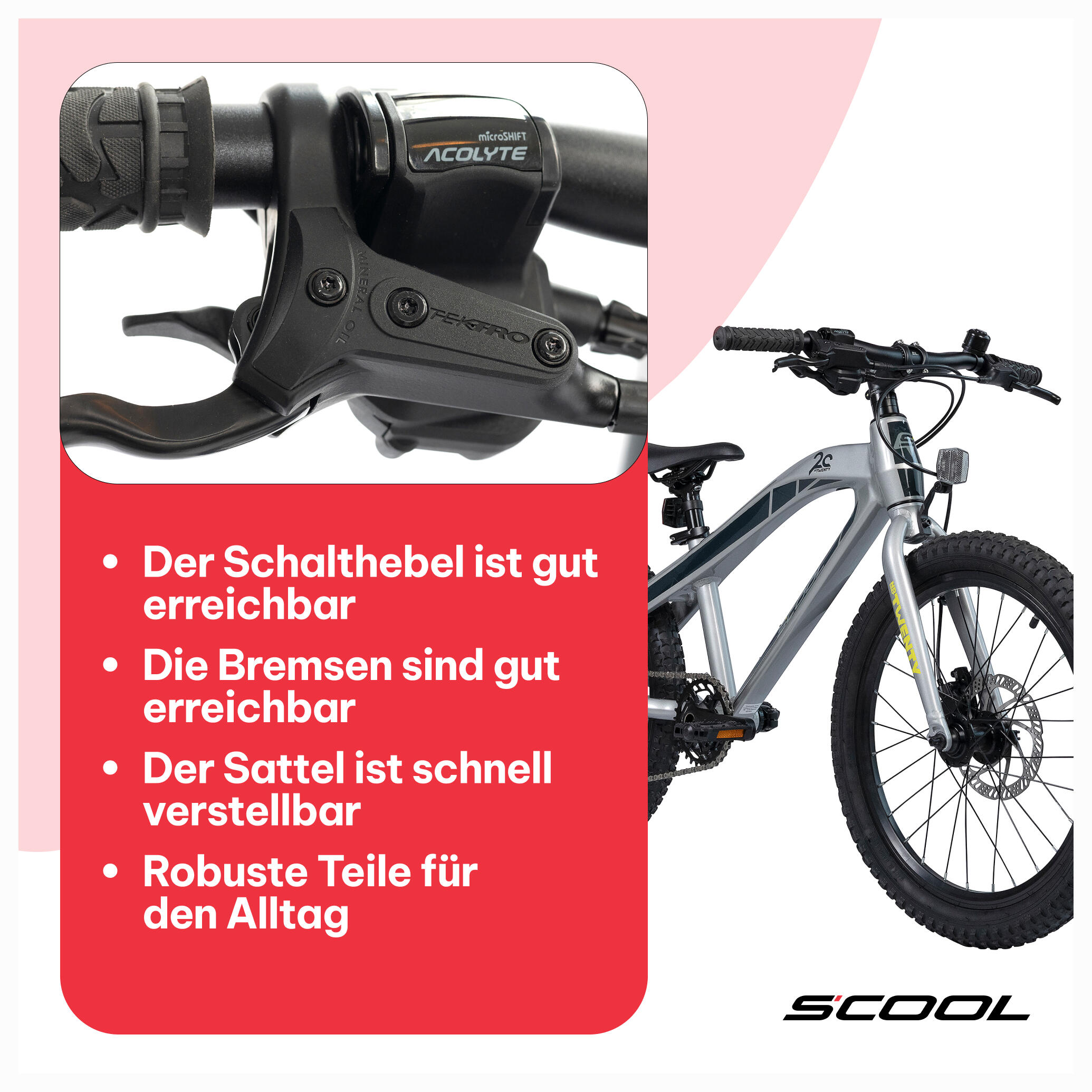 Xroc TWENTY, 20 Zoll Kinderfahrrad, 8-Gang, Grau, 115135 cm | Decathlon