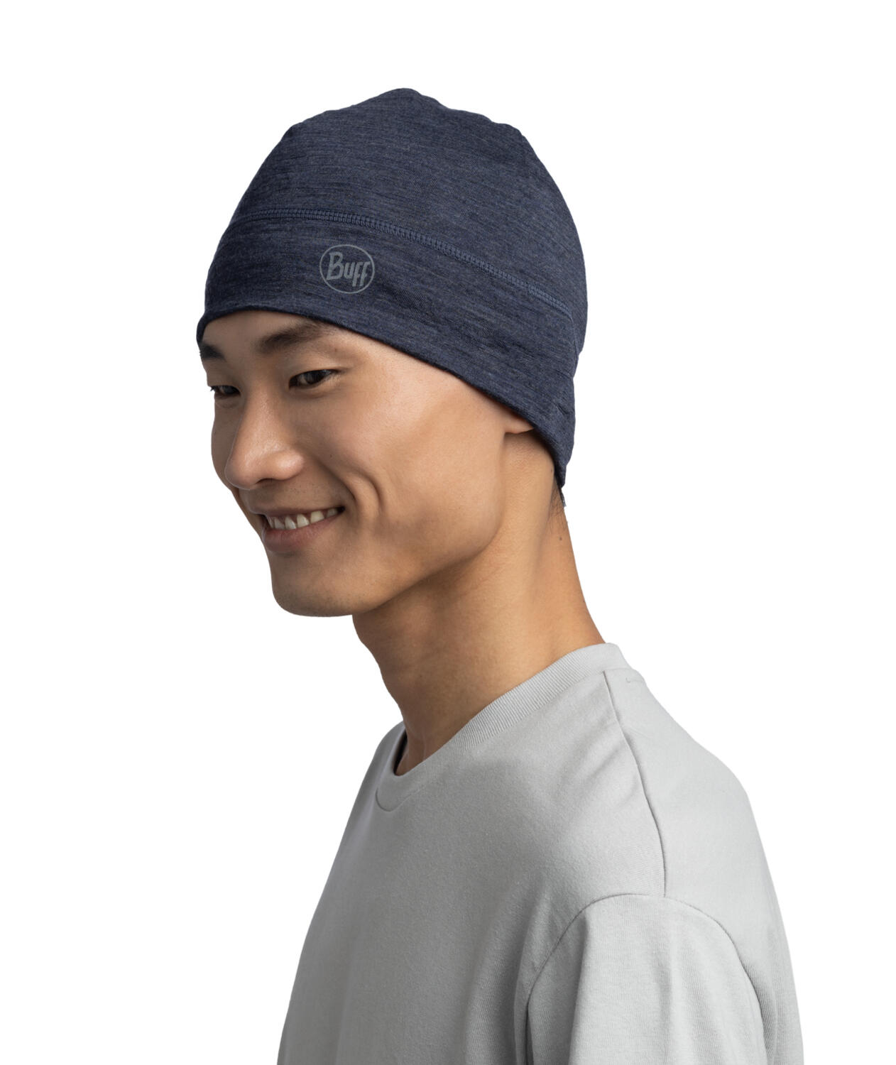 Buff Merino Lightweight Beanie Blu scuro 4/7