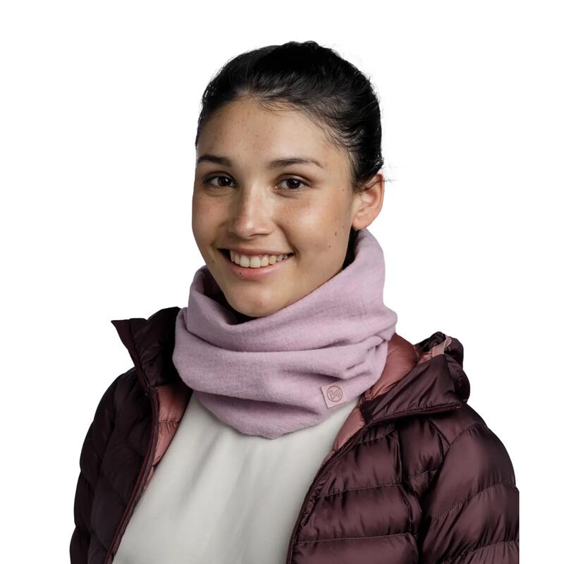 Komin na szyję Buff Merino Fleece - solid lilac sand